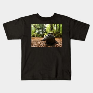 Wooden carving of big badger Kids T-Shirt